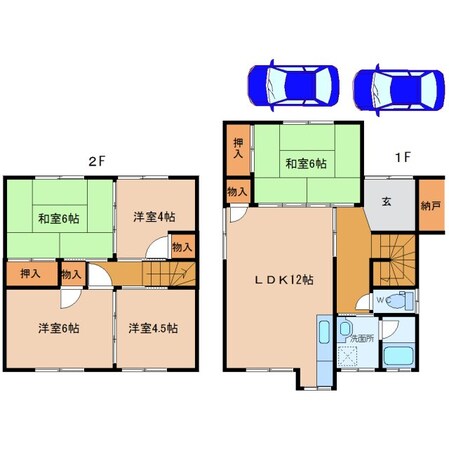 向新庄町１丁目貸家の物件間取画像